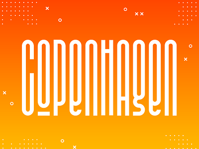 "Copenhagen" Stretched Lettering Design abstract brand branding danish denmark design dribbble illustration typography vector