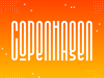 "Copenhagen" Stretched Lettering Design