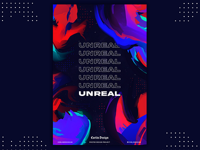 "Unreal" Poster Design denmark design dribbble graphicdesign poster poster a day poster design typography