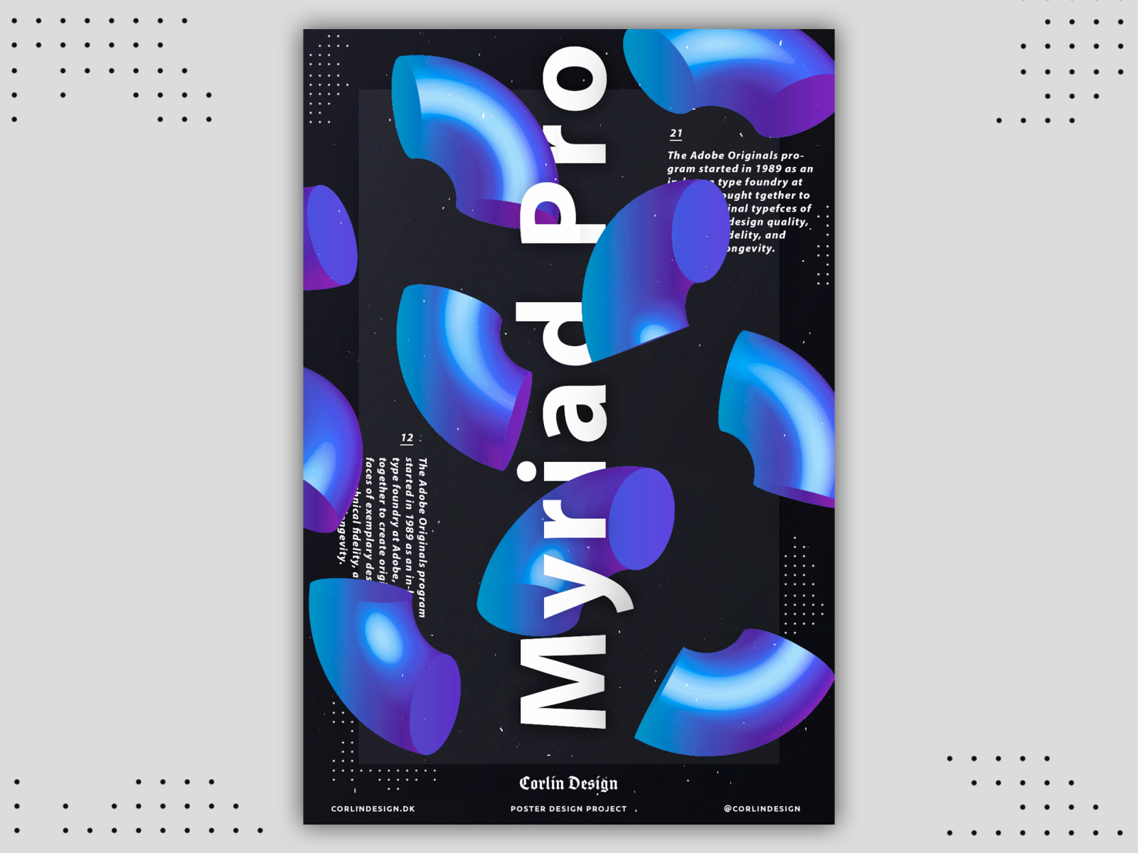 "Myriad Pro" Poster Design by Frederik Corlin Stryhn on Dribbble