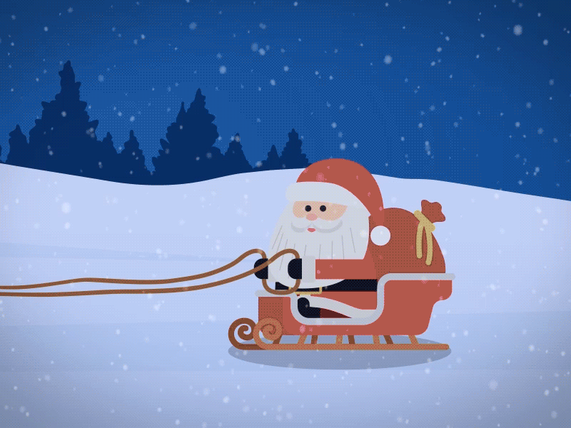 Happy Holidays 2d animation christmas gif holidays house illustration lazy newyear night raindeer relaxation rest ride santa sleepy snow snowfall vector xmas