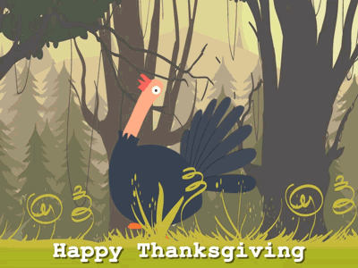 Happy Thanksgiving 2019 2d animation happythanksgiving thankful thanksgiving day thanksgivingdinner turkey