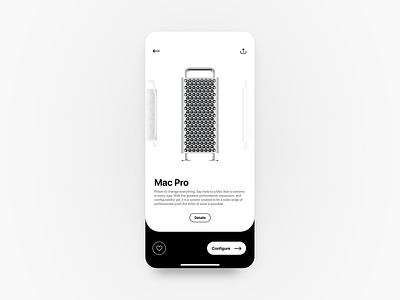 Product Page app apple apple product application concept ios mac pro mac pro 2019 macpro product shop ui ux