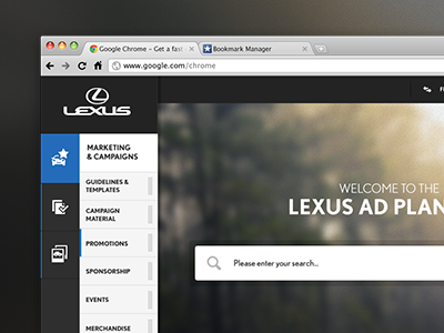 Lexus Asset Portal app application extranet responsive