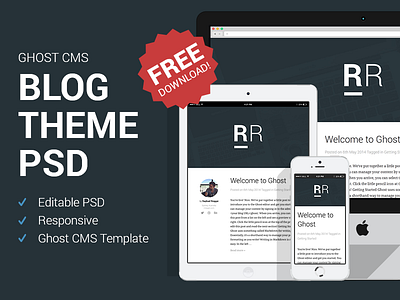 Ghost Blog Theme blog blog theme clean ghost cms minimalistic responsive