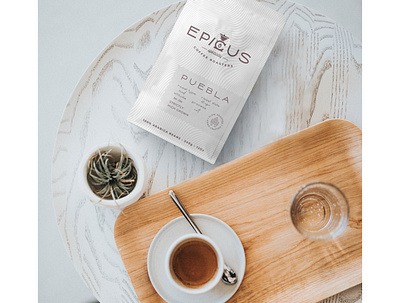 Epicus Coffee roasters cafe clean coffee coffee cup coffee roaster design icon logo minimalism morning coffee package packagedesign packaging plant table typogaphy vector