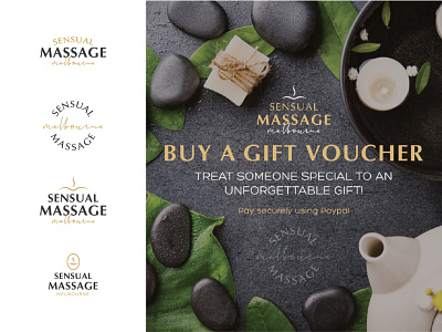 SM australia banner cosmetics flowers logo massage oils massage products typography visualization website