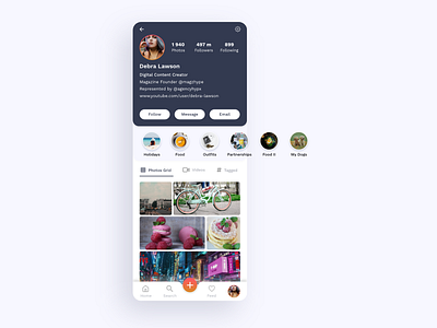 Day 4 - Profile screen for a social app