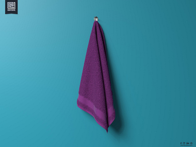 3D render - The purple towel 3d art 3d modelling 3d render 3d towel blender3d cloth simulation designed by usama usama ashfaq