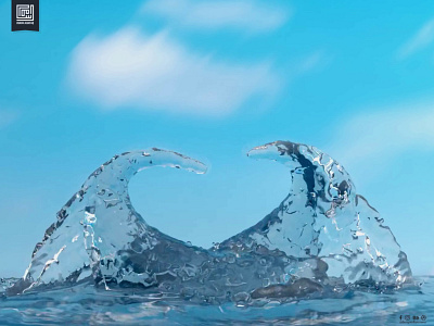 3D render - Wave simulation 3d animation 3d render blender3d cgi render cgi water wave designed by usama fluid simulation usama ashfaq water simulation