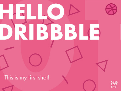 Hello, Dribbble! This is my first shot. 😄 branding debut firstshot graphicdesign typography vector
