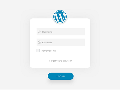 Login Screen - Wordpress branding branding concept clean daily 100 challenge design log in log out minimal sign up simple ui ux