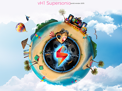 Supersonic 3D World Render 3d festival music supersonic world