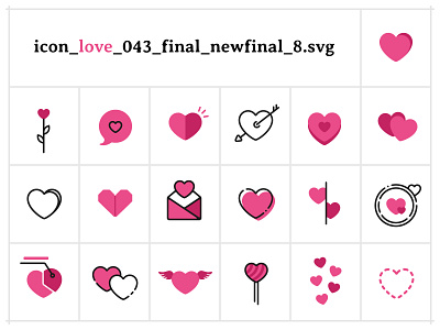 Infogravy | Love Icon Set custom icon design dribbbleweeklywarmup flat design icon icondesign icons iconset illustration line art outline vector weeklywarmup