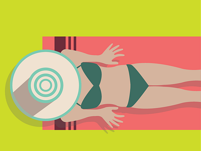 Beach Babe Illustration Series beach illustration sunglasses swimsuit