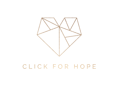 Click for Hope Logo branding geometric heart logo