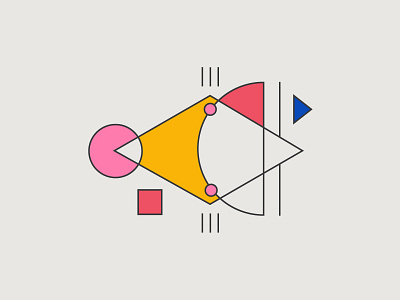 Elements Exploration 01 abstract geometric illustration modern shapes