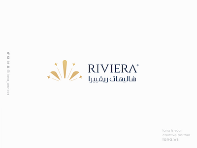 RIVIERA CHALET LOGO animation brand branding design graphic illustration lana services logo typography ui ux vector web