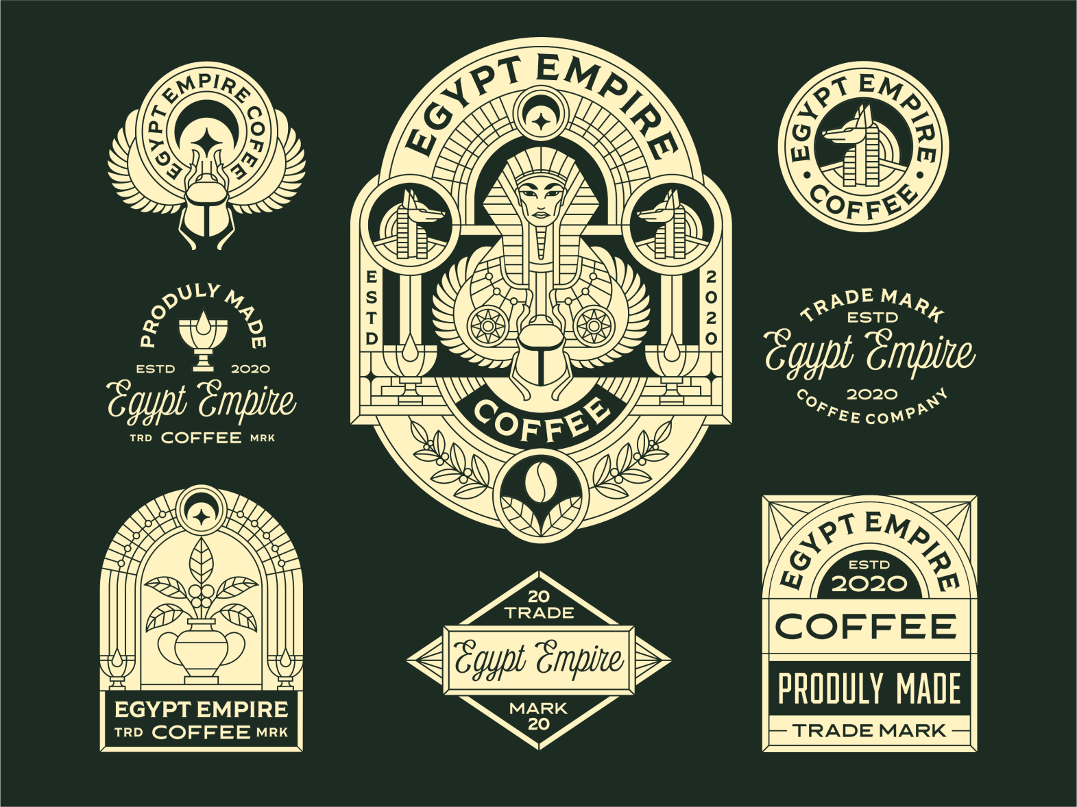 Egypt Empire Coffee by David Prasetya for Skilline Design Co. on Dribbble
