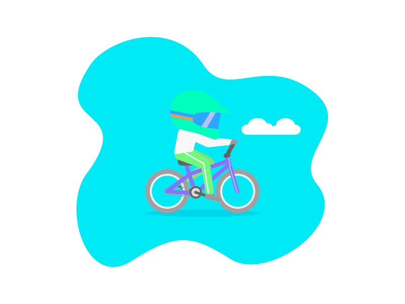 Loader Animation Biker animation flat illustration loader