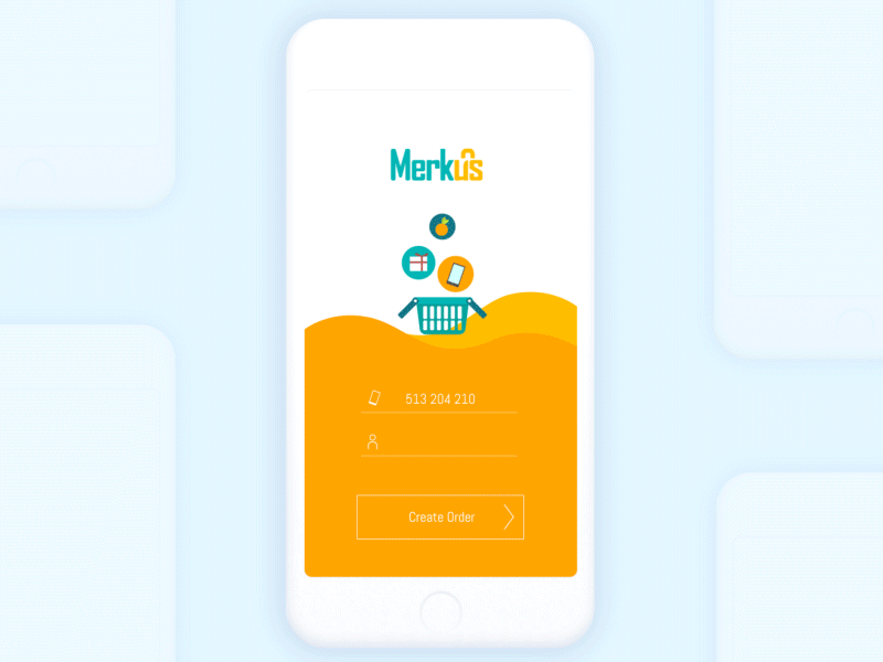 Merkus - Interaction Design app brand e commerce interaction design shopping cart