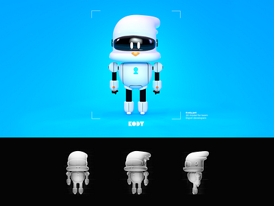 Kody-Chatbot Pet 3d 3d modeling 3dart 3dsmax ai bot branding character characterdesign design illustration pet robot