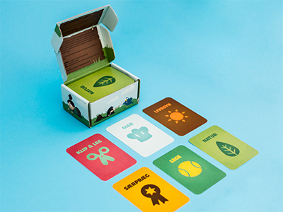 Box with activity cards