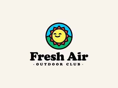 Fresh Air Outdoor Club branding camping capital color palette cooper black design illustration letter logo logotype outdoor typogaphy