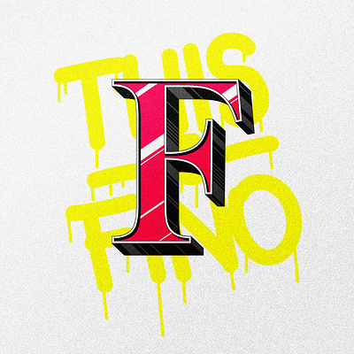 F capital design illustration letter letter f typography