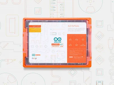 Arduino Science Kit with Google 2d arduino branding design google illustration kit packaging packaging design vector