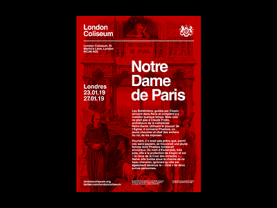 Poster #1 - Notre Dame de Paris poster study swiss design typography