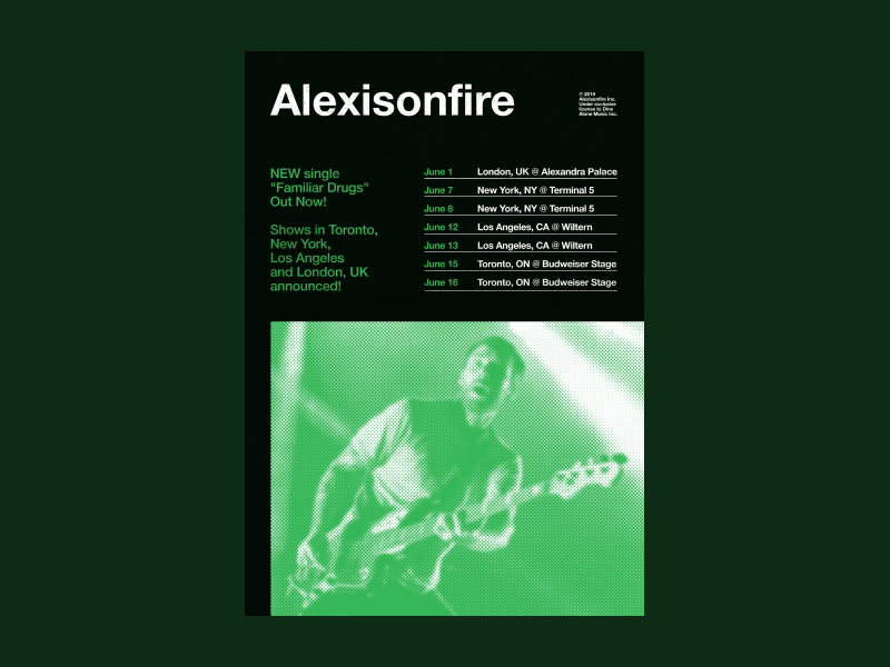 Poster #2 - Alexisonfire music artist band music typography swiss design study poster
