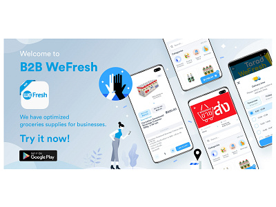 B2B Wefresh graphic design ui