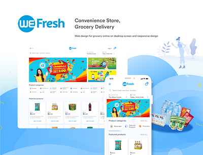 WeFresh website - Grocery online design ui ux web webdesign