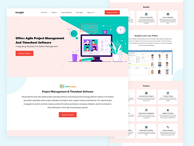 Farsight - Agile Project Management adobe xd ui ux web design