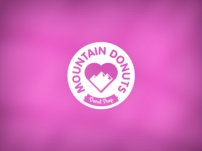 Mountain Donuts Logo Design adobe illustrator brandidentity branding design flat flat design freelance graphic design icon icon design illustration logo logo design logotype negative space vector