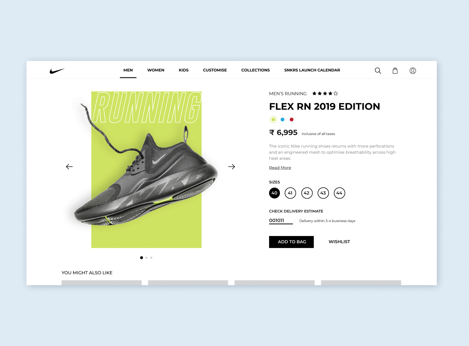 Nike Product Page by Abhishek Deoghare on Dribbble
