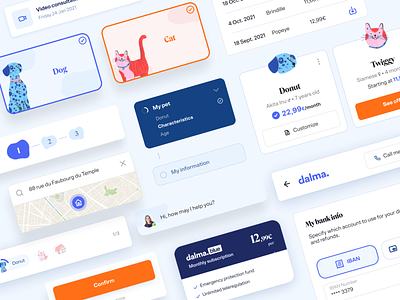 Dalma x The Design Crew - Onboarding Components components dalma design design system insurance interface library mobile web pet product product design the design crew ui kit ui system