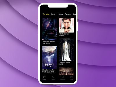 Online–cinema Mobile App Concept app cinema ios mobile movie online