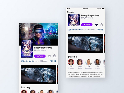 Online-cinema — movie screen app cinema mobile movie online ui