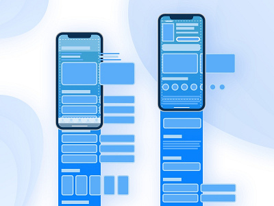 Wireframe for movie iOS App blueprint ios iphone mobile ui ux wireframe