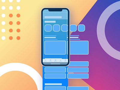 App Wireframe app illustration ios iphone x mobile ui ux