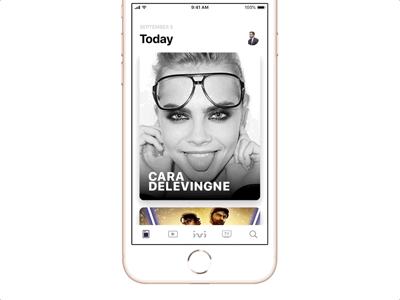 Meet Cara today! animate app cinema design framer studio ios iphone mobile movie movies ui ux