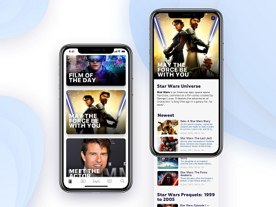 Today screen + Star wars collection app cinema design ios iphone mobile movie movies online ui ux