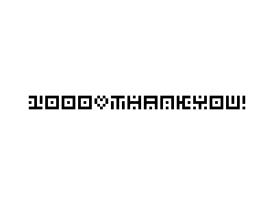 1000 ❤️ Thank You 1000 1k design icon illustration letter logo typography vector ❤️