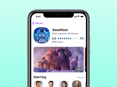 Movie app — Smallfoot app ios mobile movie movies ui