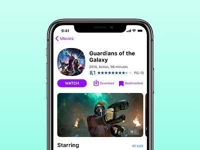 Movie app — two string title