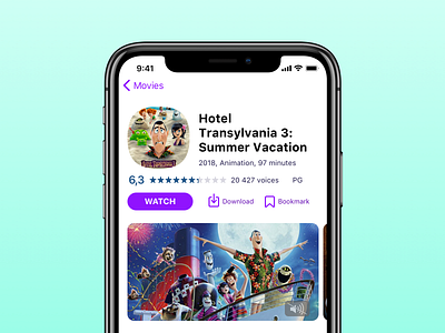 Movie app — three string title