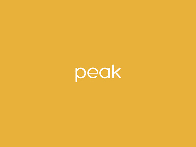 Peak Logotype app hr job placement recruitment sans serif sprint yellow