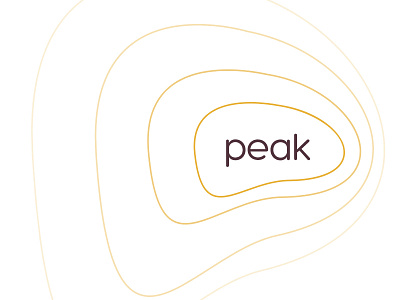 Peak Logo brown hiring hr job placement logo recruitment sans serif topography yellow